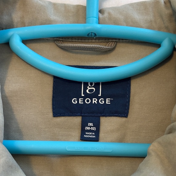 George Men's Light Unlined Khaki Field Barn Shirt Jacket Like New Size 2XL - Picture 8 of 13